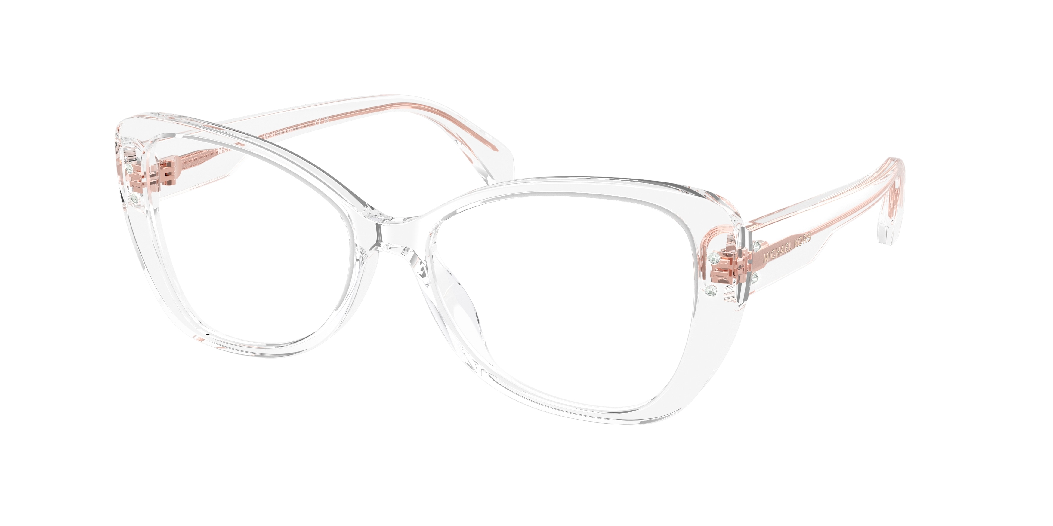 Michael Kors Damen MK4138B Cervinia 3015 Optische Fassungen Acetat Transparent Transparent Schmetterling Normal-image
